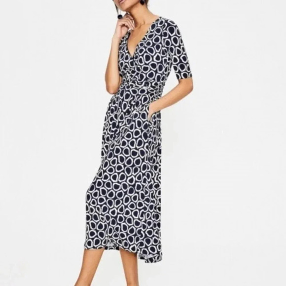 Boden Kassidy jersey surplus midi dress - Picture 5 of 10